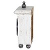 Square White Wood & Plexiglass Tabletop Clock - Foreside Home & Garden - 4 of 4