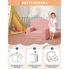 Kids Couch, 2 in 1 Comfy Toddler Couch Fold Out, Convertible Sofa to Lounger Foam Kids Chair - 4 of 4