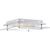 Possini Euro Design Reese Modern Ceiling Light Flush Mount Fixture 13 1/2" Wide Chrome 2-Light LED Flat Glass for Bedroom Kitchen Living Room Hallway - 3 of 4