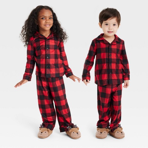 Toddler Buffalo Check Holiday Matching Family Pajama Set Wondershop Red 2t Target