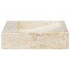 vidaXL Sink Cream 22.8 in.x15.4 in.x3.9 in. Marble - 4 of 4