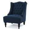 CAVINAS Modern Wingback Accent Chair with Button Tufted Diamond Stitching & Turned Birch Wood Legs, Upholstered Armchair for Living Room - 3 of 4