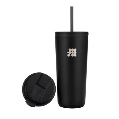 Cubitt Travel Mug 20 oz Double Walled Vacuum Insulated Stainless Steel with 2 lids, Straw and Coffe, Cupholder Friendly, Perfect for Hot & Cold Beverages