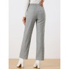 INSPIRE CHIC Women's Plaid Elastic Waist Casual Work Office Long Pants - 4 of 4