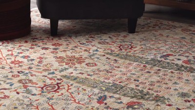 Olive Synthetic Oriental Fringe Runner Rug, 2' 6" x 6'