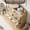 Rattan Storage Cabinets, Dresser with Deep Drawers, Chest of Drawers for Closet with Wide Top - 3 of 4