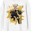 My Hero Academia Bakugo Boom Crew Neck Long Sleeve Adult White Sweatshirt - 2 of 3