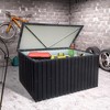 215 Gallon Outdoor Storage Box, Lockable Waterproof Outdoor Deck Boxes, Outdoor Organization Metal Storage Boxes for Furniture Cushions, Pool Toys - 3 of 4