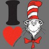 Infant's Dr. Seuss I Love Cat in the Hat  Bodysuit - Athletic Heather - 6 Months - 2 of 3