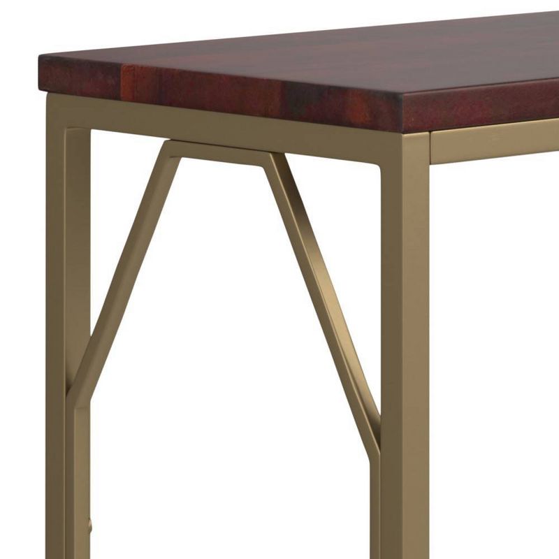 Ebsen Metal and Wood Accent Table Cognac - WyndenHall, 3 of 9
