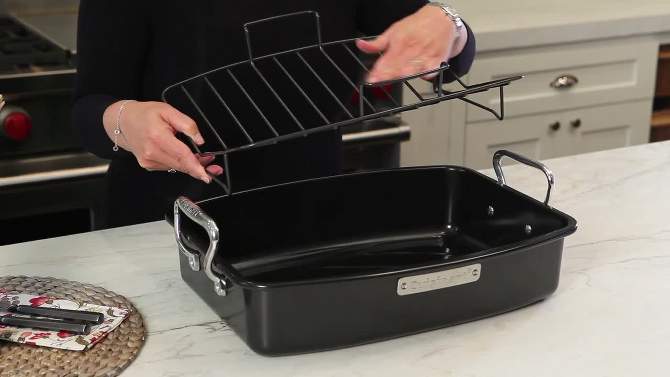 Cuisinart 17&#34; X 13&#34; Non-Stick Roasting and Lasagna Pan with Non-Stick V-Rack - ASR-1713V, 2 of 6, play video