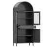 SUXXAN 2-shelf and 1-drawer Metal Arched Display Cabinet,Assembly Required - 2 of 4