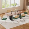 Okak Mid Century Breuer Designed Rattan Back Dining Chairs for Kitchen Dining Room,Faux Leather Upholstered Seating Dining Chair Set - 4 of 4