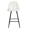 TOAOTBNBO Metal Counter Height Barstools Set of 2, Upholstered Bar Stools with Back and Footrest, Modern Bar Chair for Kitchen Island - 2 of 4