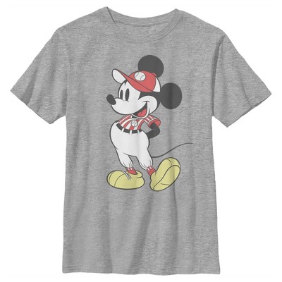 Boy's Disney Mickey Mouse California Skateboard T-Shirt - Red - Medium