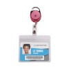 Advantus Carabiner-Style Retractable ID Card Reel, 30" Extension, Assorted Neon Colors, 20/Pack - 2 of 4