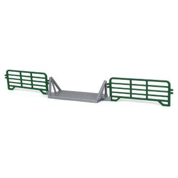 3D to Scale 1/64 3D Printed Gray Plastic Cattle Guard Crossing with 2 Fence Sections 64-312-GR