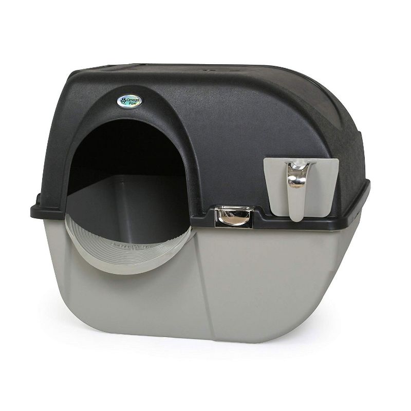 Omega Paw Elite Roll 'N Clean Self Cleaning Litter Box with Integrated Litter Step and Unique Sifting Grill, 1 of 5