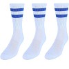 CTM Men's Crew Striped Socks (3 Pairs) - 4 of 4