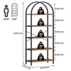 5 Tier Bookcase, Arched Display Racks Bookshelves, Metal Frame Modern Storage Rack Shelf for Bedroom, Living Room, Home Office - 2 of 4