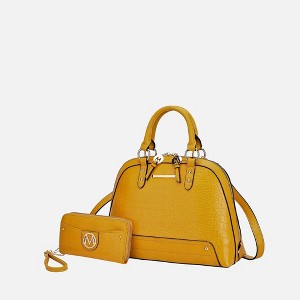 MKF Collection Nora Luxury Croco-Embossed Satchel Bag and Wallet Set by Mia K - 1 of 4