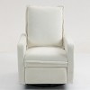 Modern Velvet Reclining Accent Chair with Manual Button Control and Leg Rest, 360° Swivel 1-Seat Sofa for Living Room or Bedroom–The Pop Home - 3 of 4