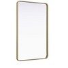 Elegant Lighting Contour Metal Rectangle Mirror 30x48 in Brass - 4 of 4