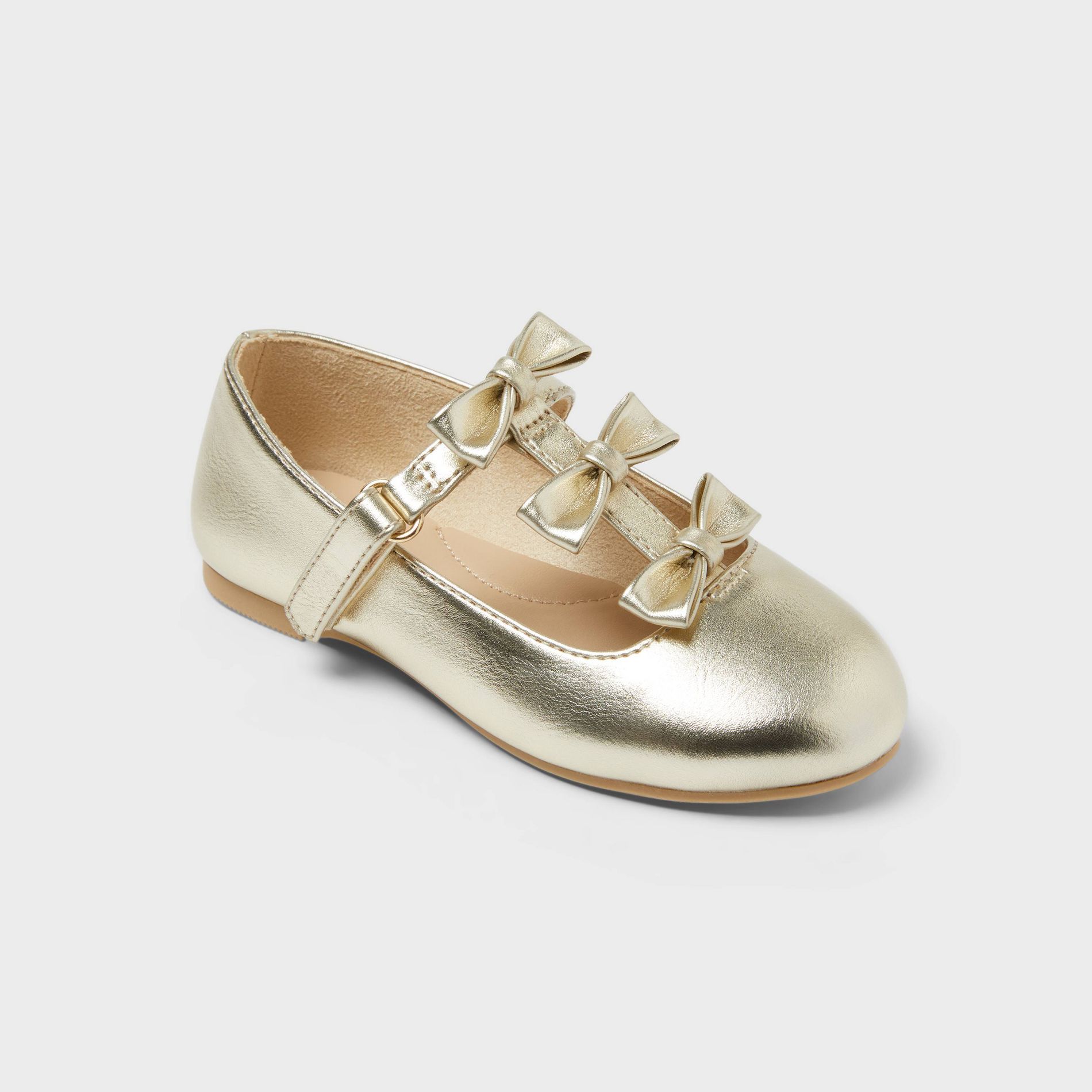 Toddler Girls' Eliana Mary Jane Flats - Cat & Jack™ Gold