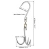 Unique Bargains Carbon Steel Swivel Corrosion-resistant Three-Prong Meat Hooks 3 Pcs - 2 of 4