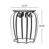FONTOI End Tables Small Metal Frame Side Table Living Room Round Sofa Table Beside Table Retro Style for Home Office Decor, Grey, 21.25"*21.25"*25" - 3 of 4