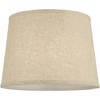 Springcrest Set of 2 Drum Lamp Shades Burlap Linen Medium 11" Top x 13" Bottom x 9.5" High Spider with Harp and Finial Fitting - 3 of 4