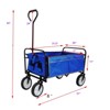 RISOKEYS Outdoor Collapsible Utility Wagon Cart,with Cup Holder, Heavy Duty Foldable Cart for Camping, Beach, Shopping - 150lbs Capacity - 3 of 4