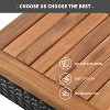 ELJGET Pato Bar Set Acacia Wood Bar Height Patio Bistro Dining Set Outdoor - 3 of 4