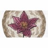 Earth Rugs Lily Round Coaster – Floral Print on Braided Jute, Cottage Chic Style, 5"x5" - 3 of 3