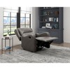 Faux Leather Glider Recliner Chair, 1-Piece, Solid Wood Frame, Comfortable Living Room Seating - 2 of 4