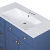 NicBex Bathroom Storage Cabinet with Sink, Morden Cabinets with 1 Spacious Cabinet and 2 Storage Drawers for Bathroom, Blue - 2 of 4