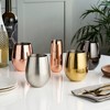Viski Gold Wine Glasses, Stemless Wine Glass Set, Stainless Steel with Gold Finish, 18 Ounces, Set of 2, Gold, Gold - 3 of 4