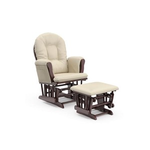 Storkcraft Hoop Nursery Glider with Ottoman, Cherry with Beige - 1 of 4