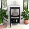 16" Bathroom Vanity with Integrated Sink – Compact Freestanding Cabinet with Storage, Ideal for Small Bathrooms, No Faucet Included - 3 of 4