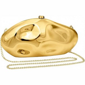 Geometric Metallic Purse for Women - Sparkle Acrylic Evening Bag with Removable Chain for Wedding, Party, Prom - 1 of 4