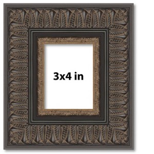 PosterPalooza | Photo Size Museum Brown Picture Frame - UV Acrylic, Foam Board Backing, Hanging Hardware - 1 of 4