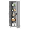 TOBILI Storage Cabinet with Two Doors for Bathroom, Office, Adjustable Shelf, MDF Board, Grey - 3 of 4