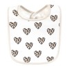 Hudson Baby Infant Girl Cotton Bibs, Leopard Hearts, One Size - 4 of 4