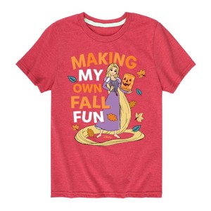 Girls' - Disney Princess - Making Fall Fun Short Sleeve Graphic T-Shirt - 1 of 4