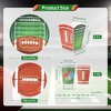 WhizMax 125 Pcs Football Plates and Napkins Set Serve 25, Football Disposable Tableware Set - Plates, Cups, Snack Bowls, Straws - 3 of 4
