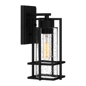 Damien 1-Light Earth Black Outdoor Wall Lantern - 1 of 4