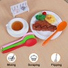 Unique Bargains Heat Resistant Non-scratch Non Stick Rubber Spatula 8.3" x 1.57" 4 Pcs - 3 of 3