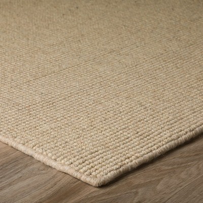 Handmade Oatmeal Wool Herringbone Runner Rug 2'3" x 8'