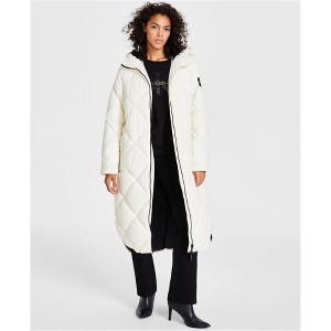 Calvin Klein Womens Cire Drama Hooded Longline Puffer Jacket - 1 of 1