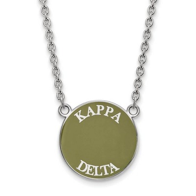 Black Bow Jewelry Sterling Silver Kappa Delta Greek Life Necklace 18 Inch